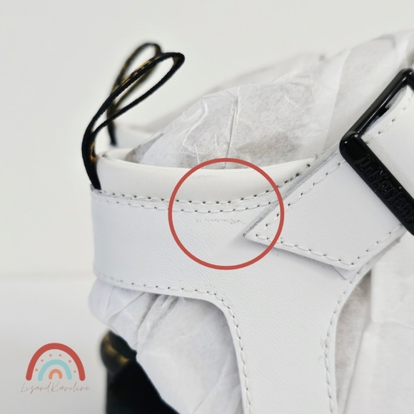 New! Dr. Martens Blaire White Leather Strap Sandals EU 38 - Picture 9 of 16